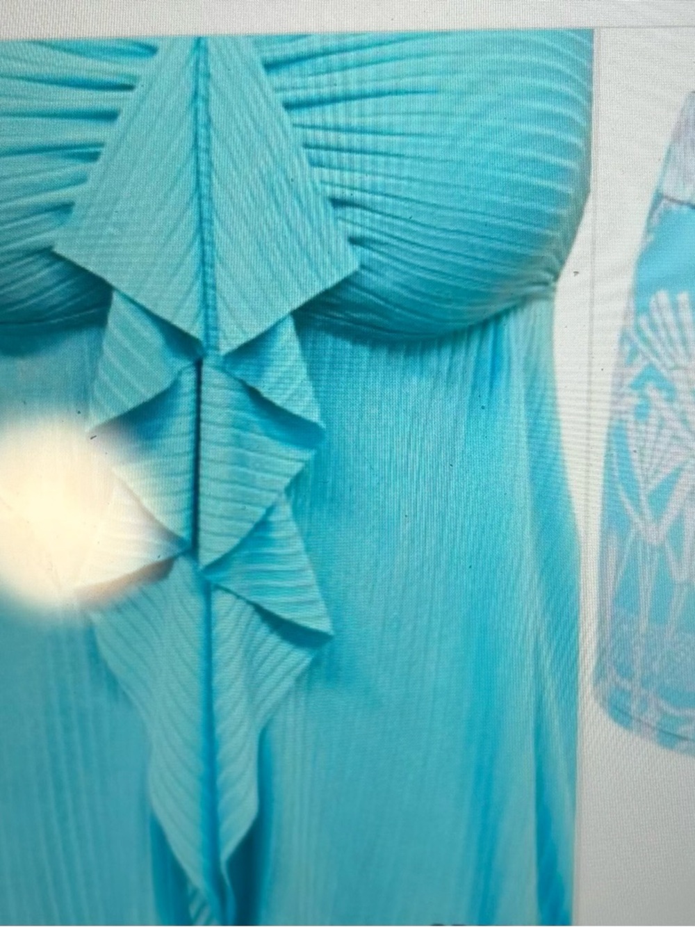Light Blue Ruffle Halter Swim Tankini Set - Picture 5 of 5